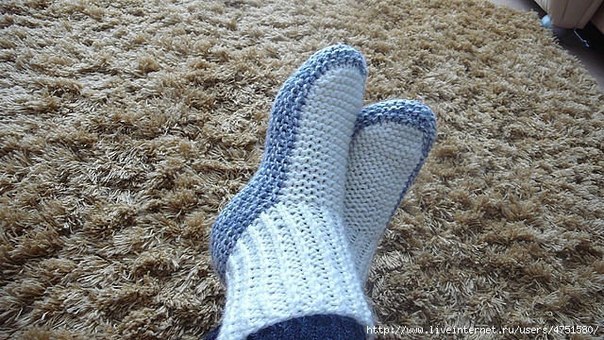 Вяжем теплые носочки