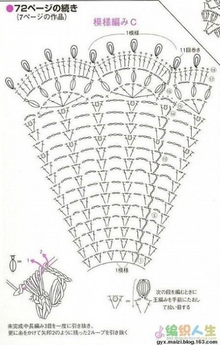 Подборка схем для вязания кокеток у платьев и туничек