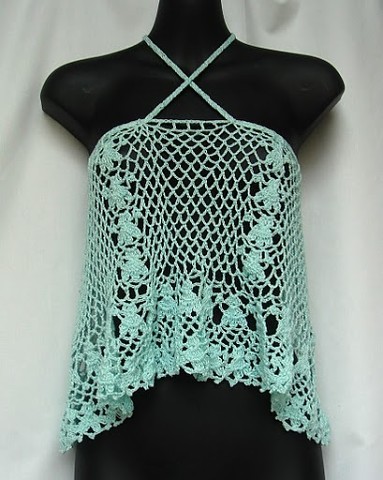 Интересный вариант узора для вязаного платья и топа на лето. Требуется подклад!