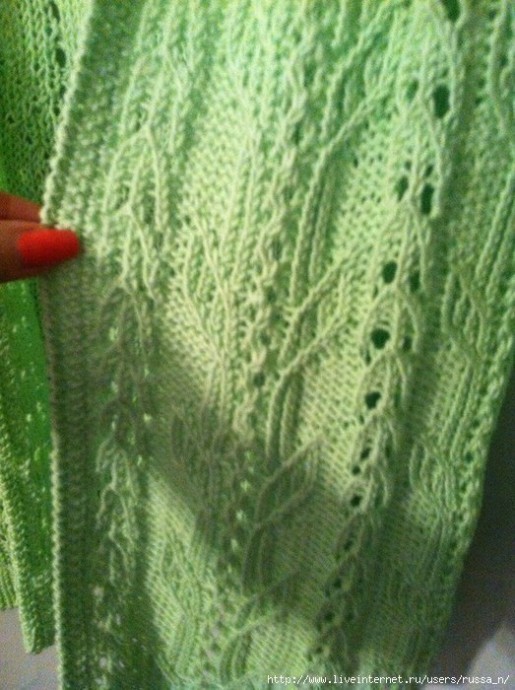 Нежный женский жакет спицами, схема для вязания