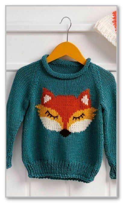 Очаровательный пуловер, вяжем детям