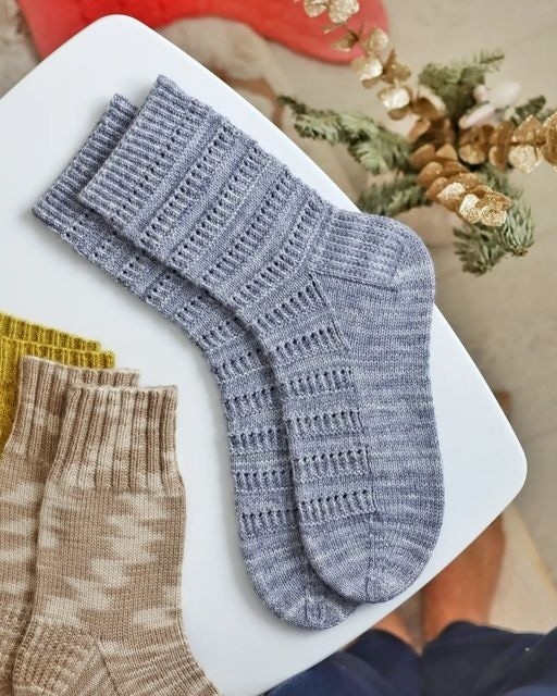 Простой узор для вязания носков