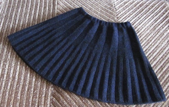 Вяжем юбку школьную со складками