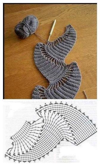 Схема для интересного волнистого шарфа