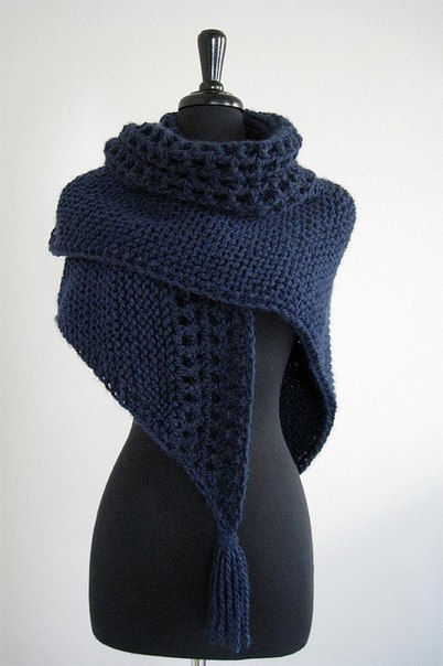 Плотный шарф-шаль для холодного сезона