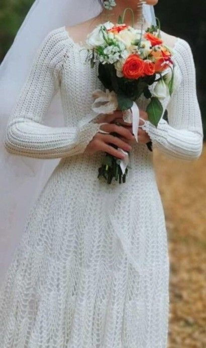 Свадебное платье крючком
