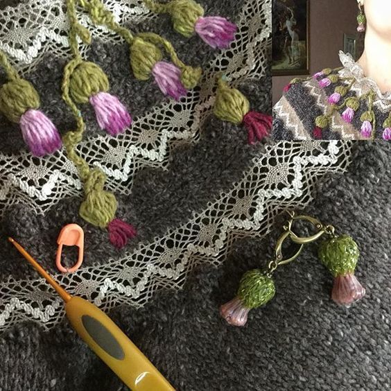 Идеи, как можно украсить вязаное полотно интересными штрихами