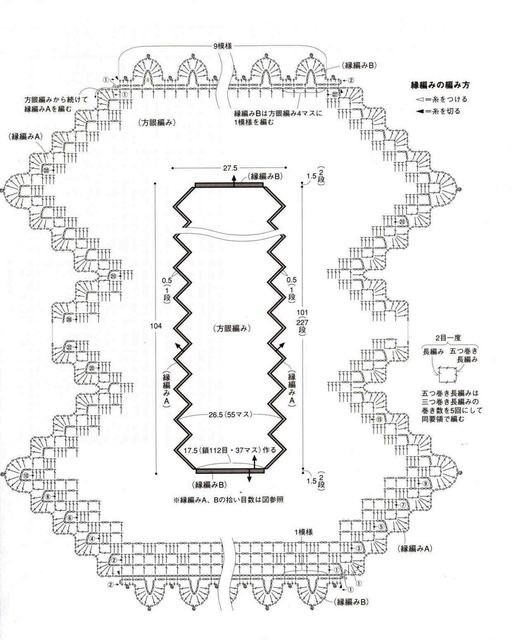 Схема дорожки крючком