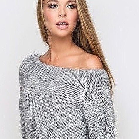 Изящный пуловер спицами
