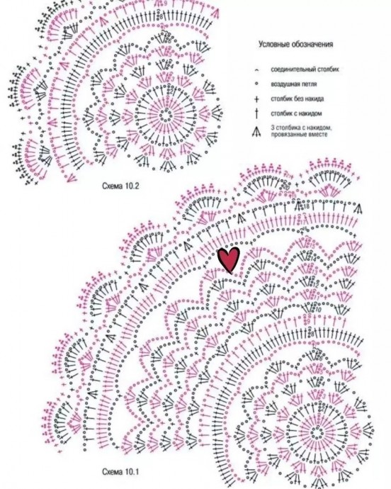 Схема салфетки крючком