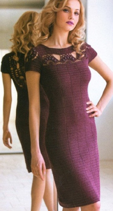 Платье крючком из Журнала Мод
