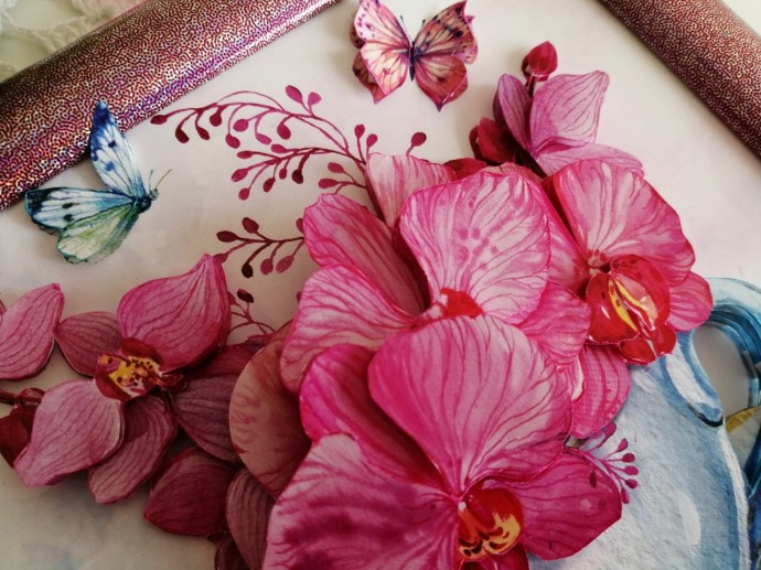 Папертоль "Розовые орхидеи"
