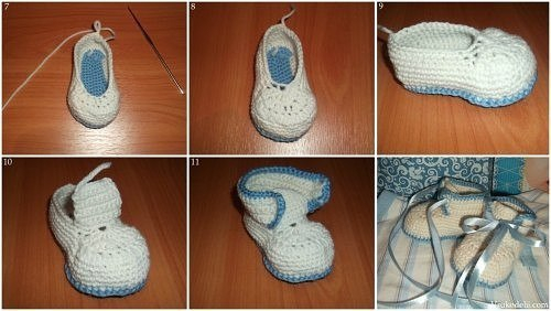 Пинетки-ботиночки для новорожденного