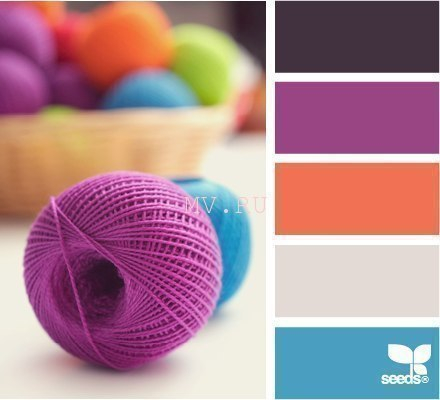 Сочетания цветов для вязания.