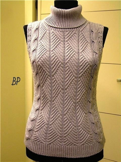 Шикарный пуловер или безрукавка , красивый узор