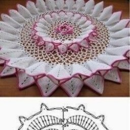 Объемная салфетка крючком