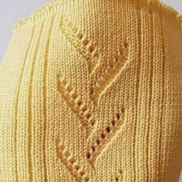 Чудесный узор для вязания спицами “Веточка”