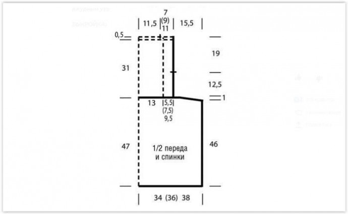 Платье спицами