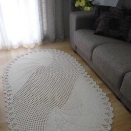 Стильный ковер крючком