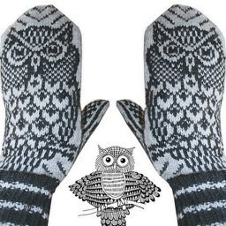 Варежки с совиной тематикой