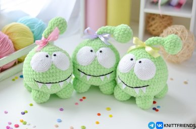 Ам-Ням, связанный крючком — любимый герой в мягком исполнении!