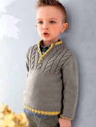 Джемпер с воротником поло мальчикам