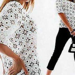 Топ в технике безотрывного вязания