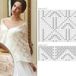 Женственная шаль спицами