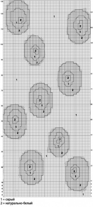 Серо-белый свитер с жаккардовым узором
