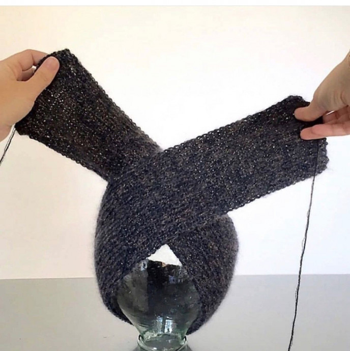 Вжем чалму спицами