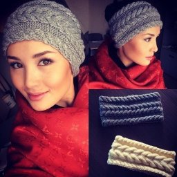Стильная повязка спицами