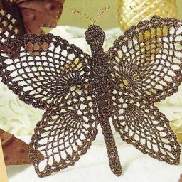 Вяжем бабочку и стрекозу - ажурные аппликации