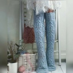 Ажурные гольфы из Ангоры голд, вяжем спицами