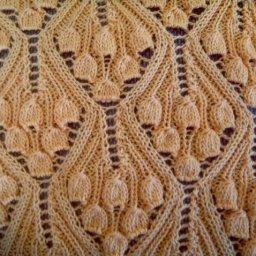 Узор спицами "Винтажный колокольчик"