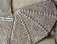 Жакет платочной вязкой