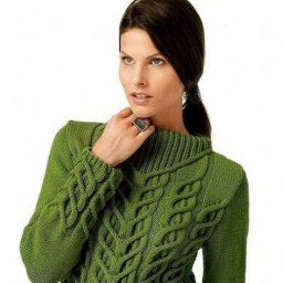 Вяжем стильный пуловер с горлышком