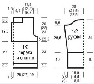 Пуловер ажурным узором Пуловер ажурным узором
