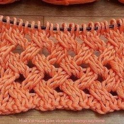 Плетёный узор спицами
