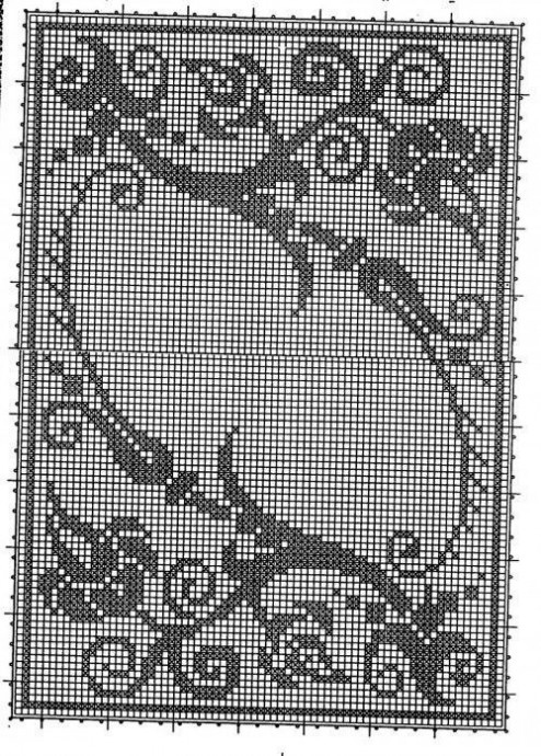Подборка схем для филейного вязания