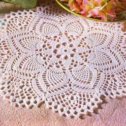 Простая, но красивая салфетка крючком