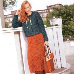 Стильная юбочка спицами