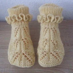 Теплые ажурные тапочки