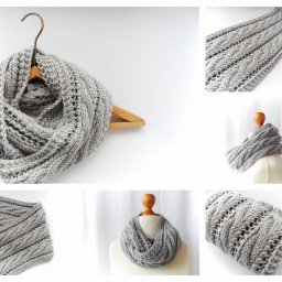 Уютный шарф-снуд, вяжем спицами