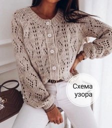 Вяжем кофту на пуговицах