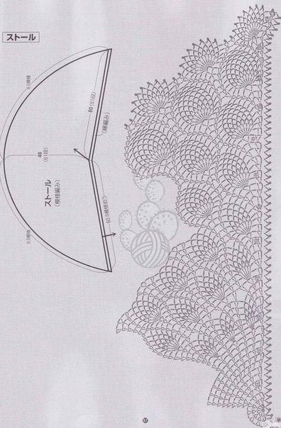 Ажурная шаль крючком 1