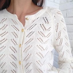 Ажурный узор для кофточки спицами