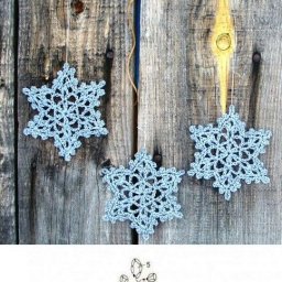 Милые снежинки, связанные крючком