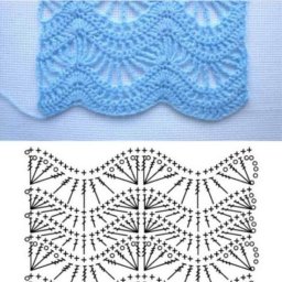 Узор волнами для любителей вязать крючком