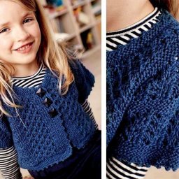 Жакет спицами, вяжем детям