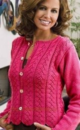 Ярко-розовый жакет для женщины